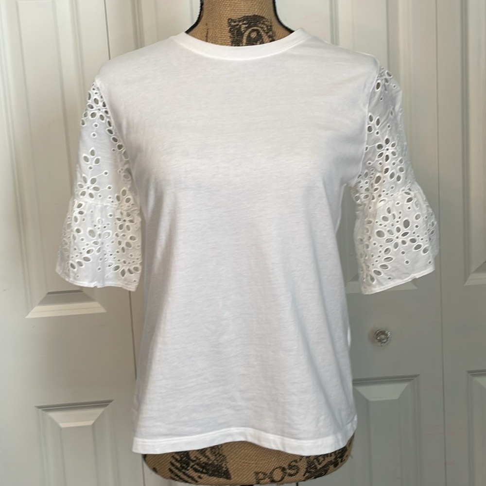 Banana Republic White Relaxed Boxy Tee